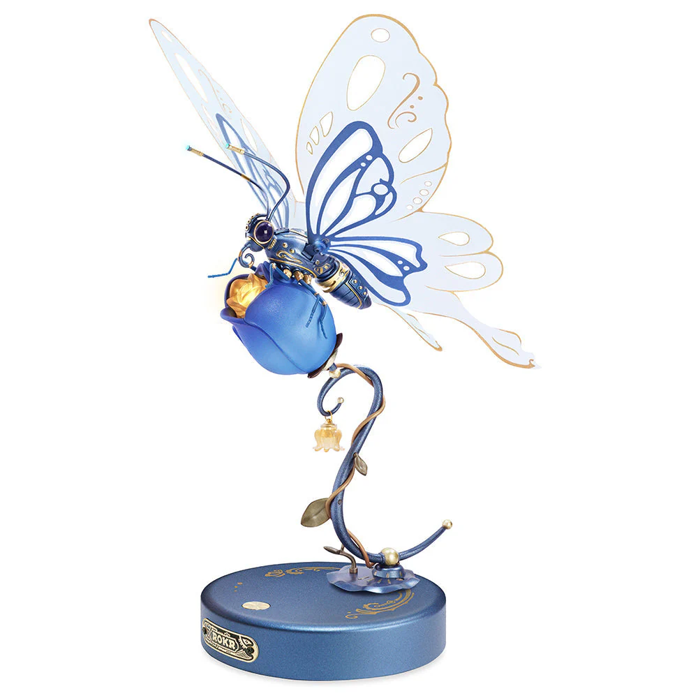 3D Puzzle - Butterfly and Blue Rose - Image 2