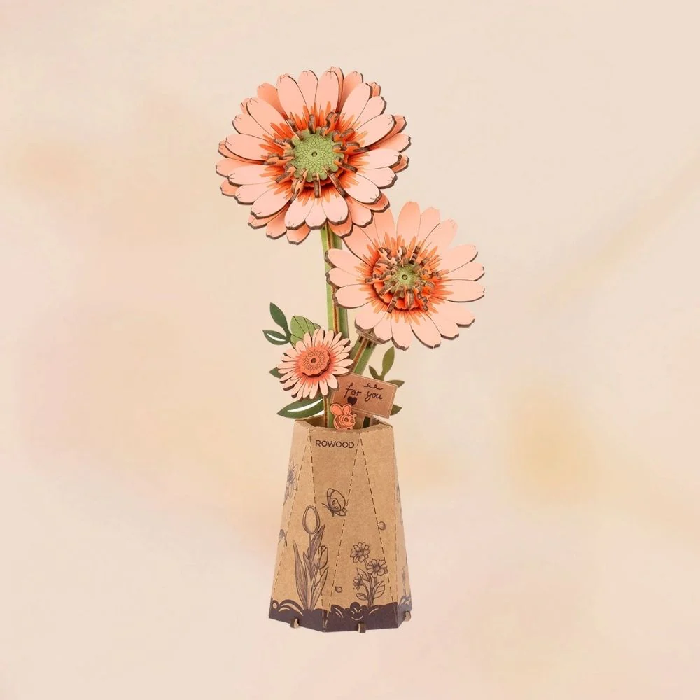 3D Puzzle - Light Orange Gerbera