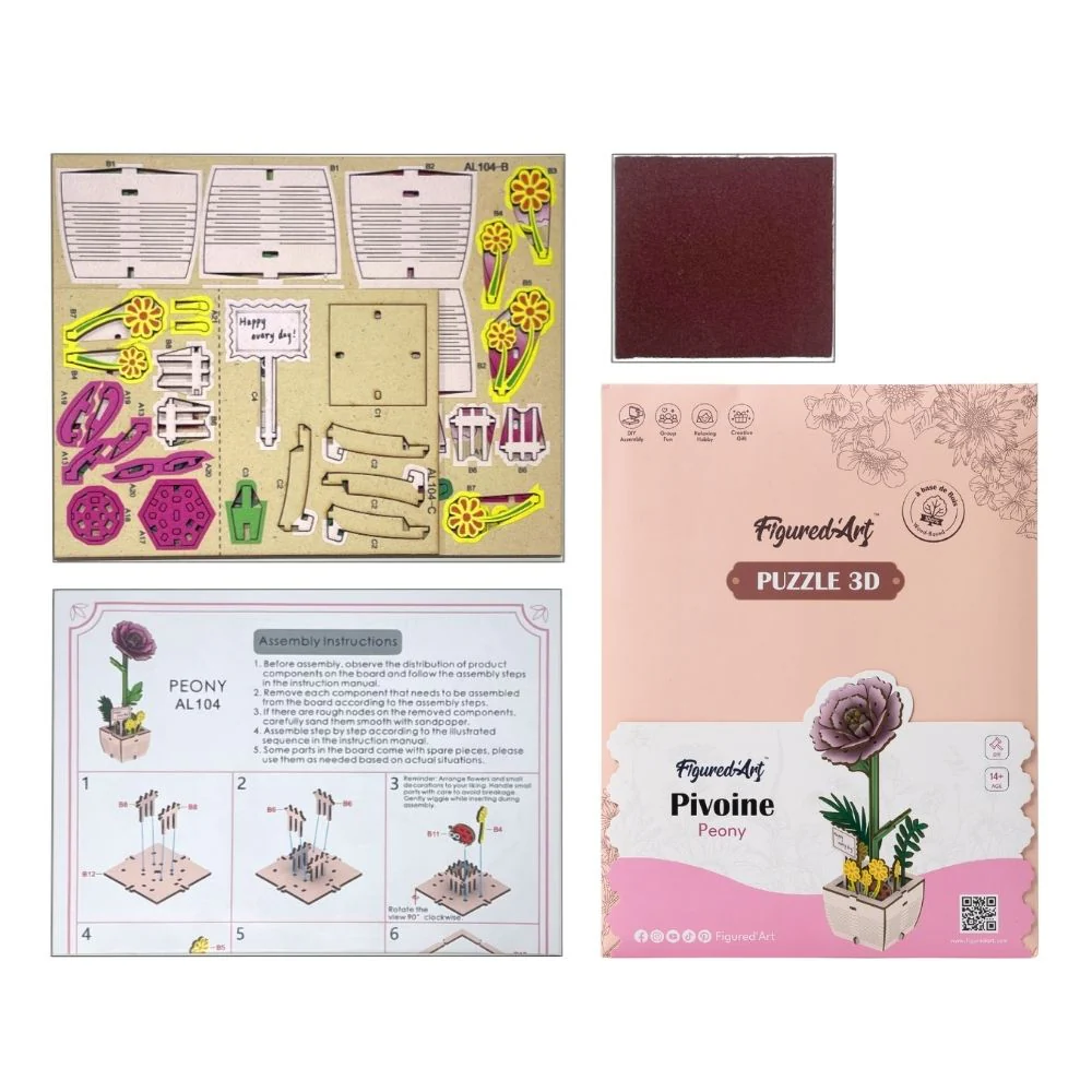 3D Puzzle - Peony - Image 8