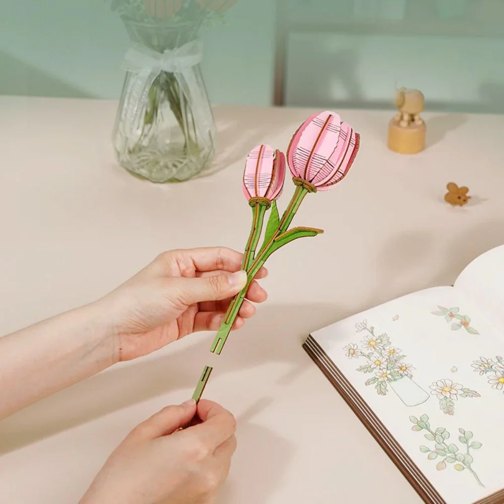 3D Puzzle - Pink Tulip - Image 7