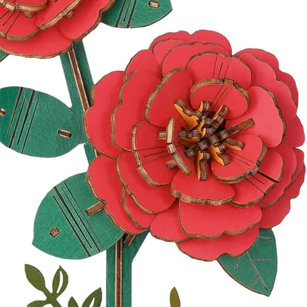 3D Puzzle - Red Camellia - Image 4