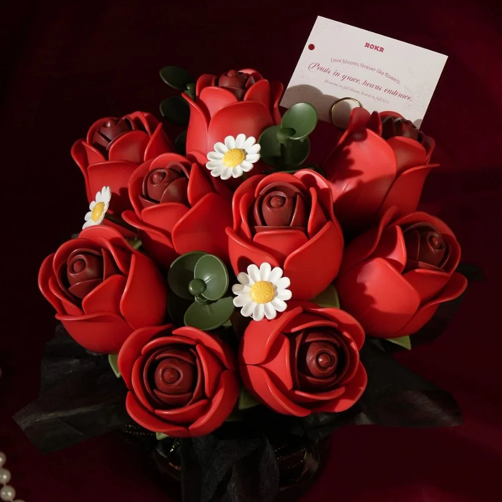 3D Puzzle - Red Rose Bouquet - Image 4
