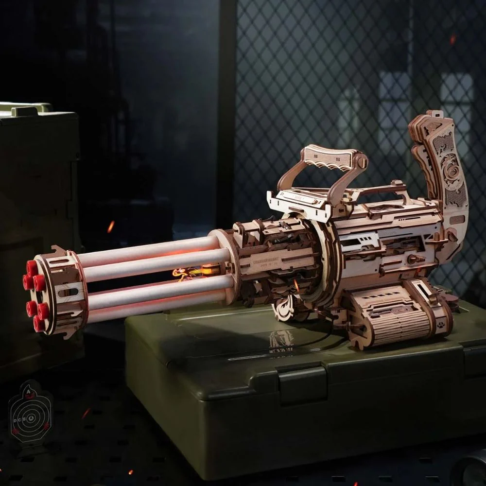 3D Puzzle - Rotating-Barrel Machine Gun