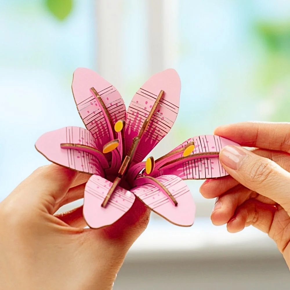 3D Puzzle - Wooden Flower Basket - Image 4