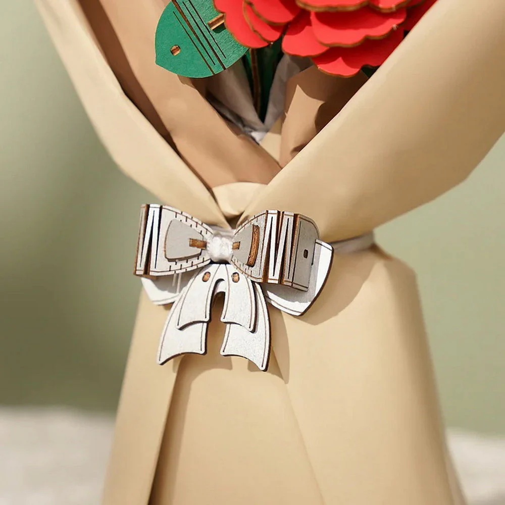 3D Puzzle - Wooden Flower Bouquet - Image 4