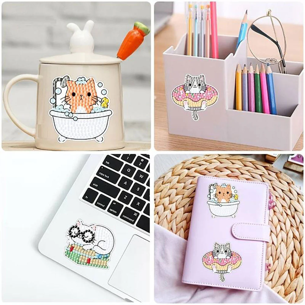 5D Diamond Painting 13 Sticker Cats - Image 2