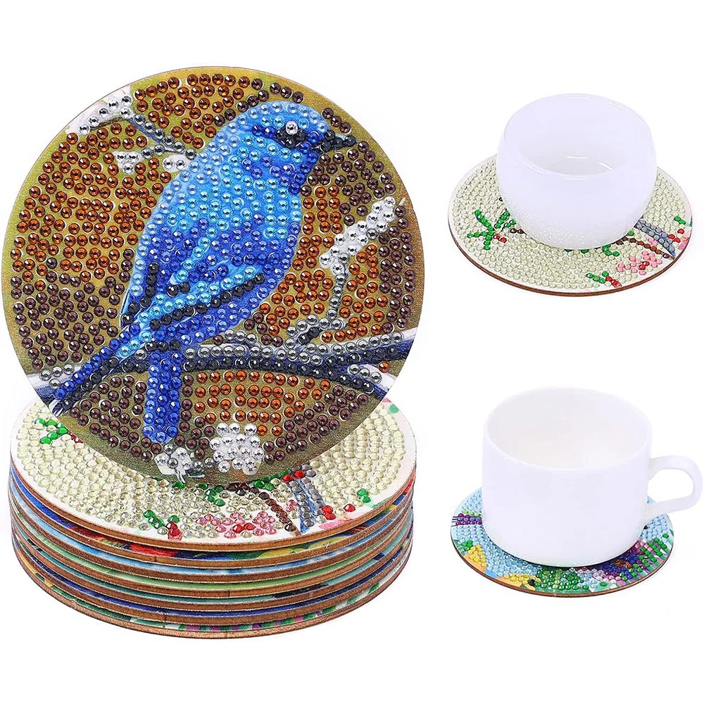 5D Diamond Painting Coaster Birds - Image 2