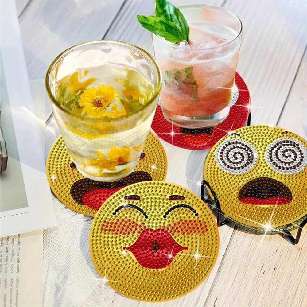 5D Diamond Painting Coaster Emoji - Image 2