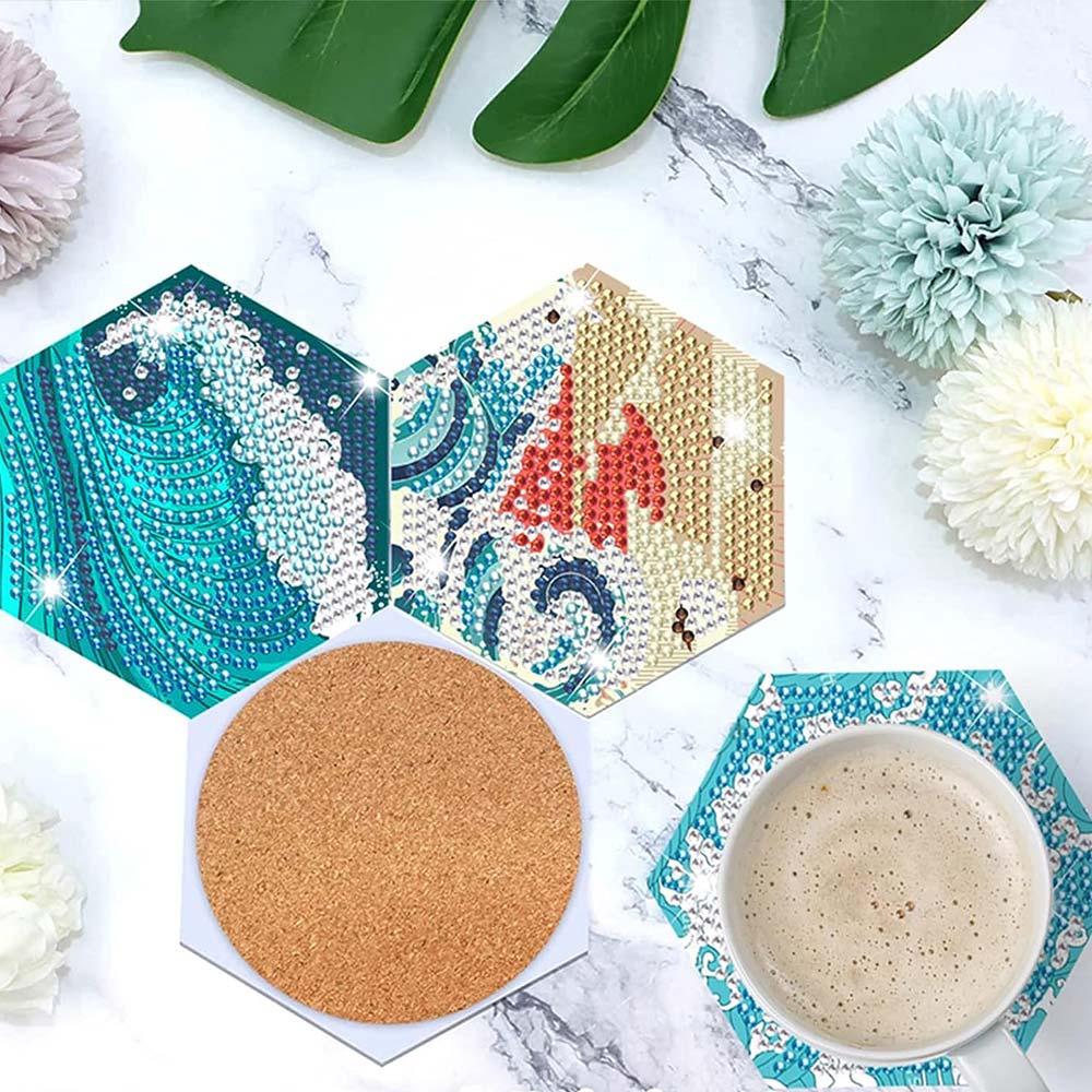 5D Diamond Painting Coaster Water Waves - Image 4