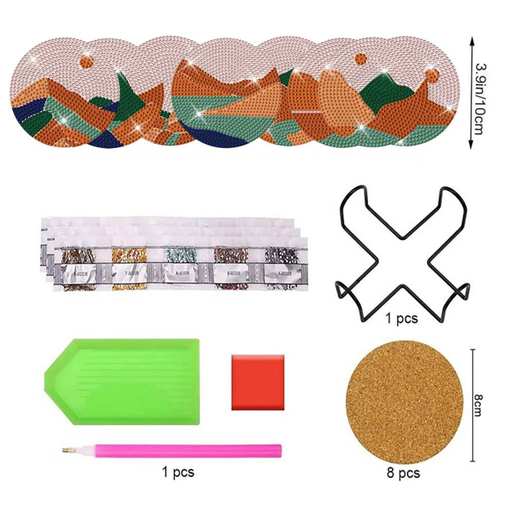 5D Diamond Painting Coaster with Landscape - Image 3