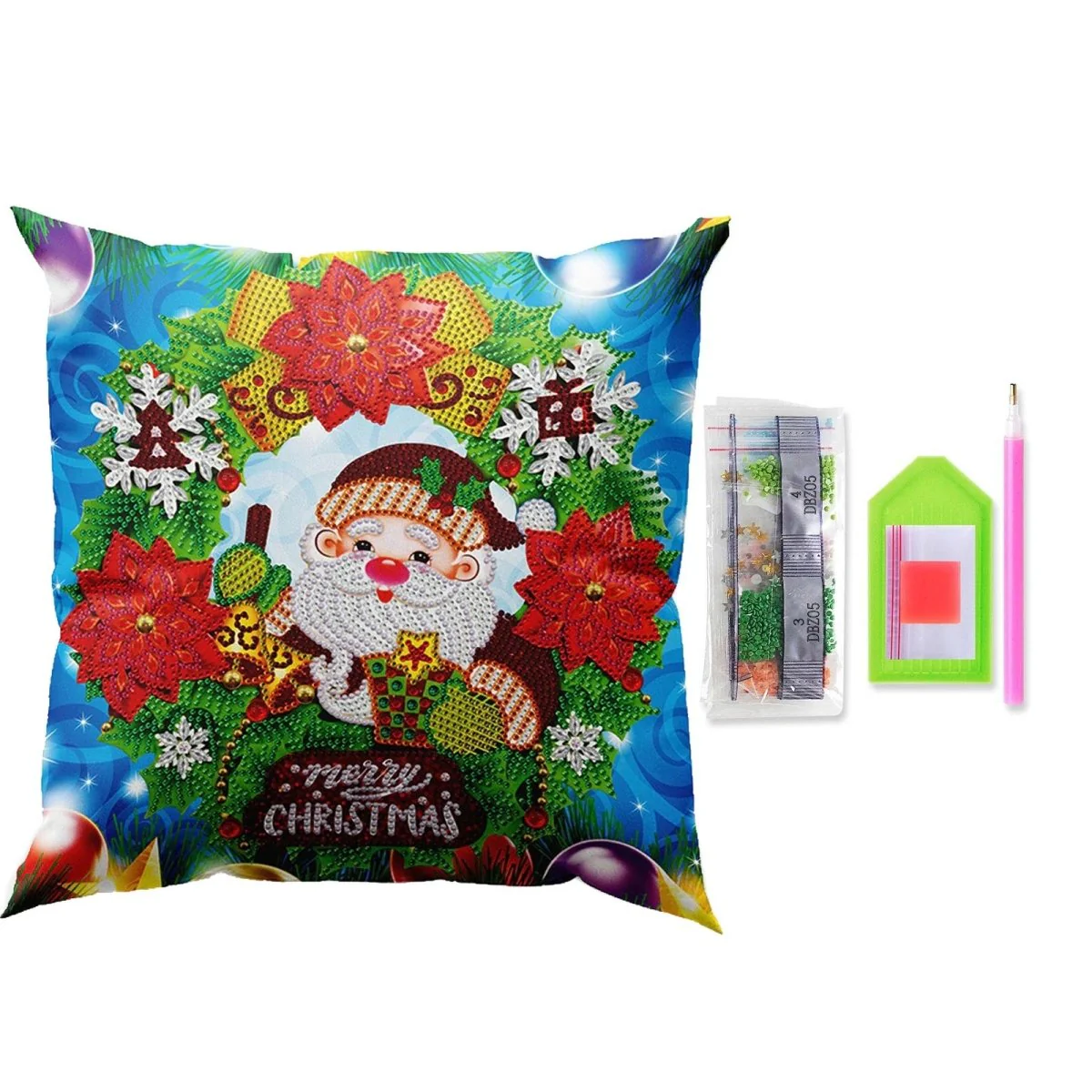5D Diamond Painting Cushion Cover 30x30cm Merry Christmas Dwarf - Image 3