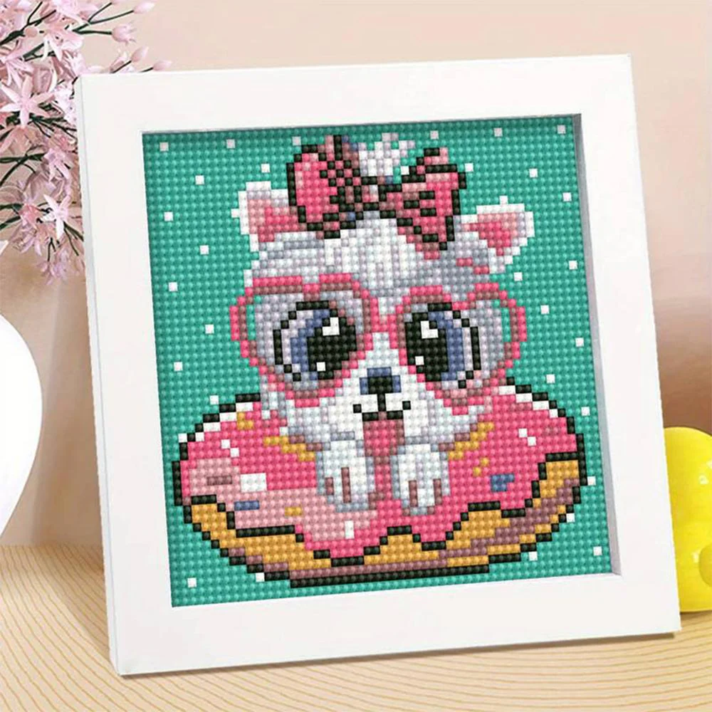 5D Diamond Painting Dog with Glasses with Picture Frame - Image 2