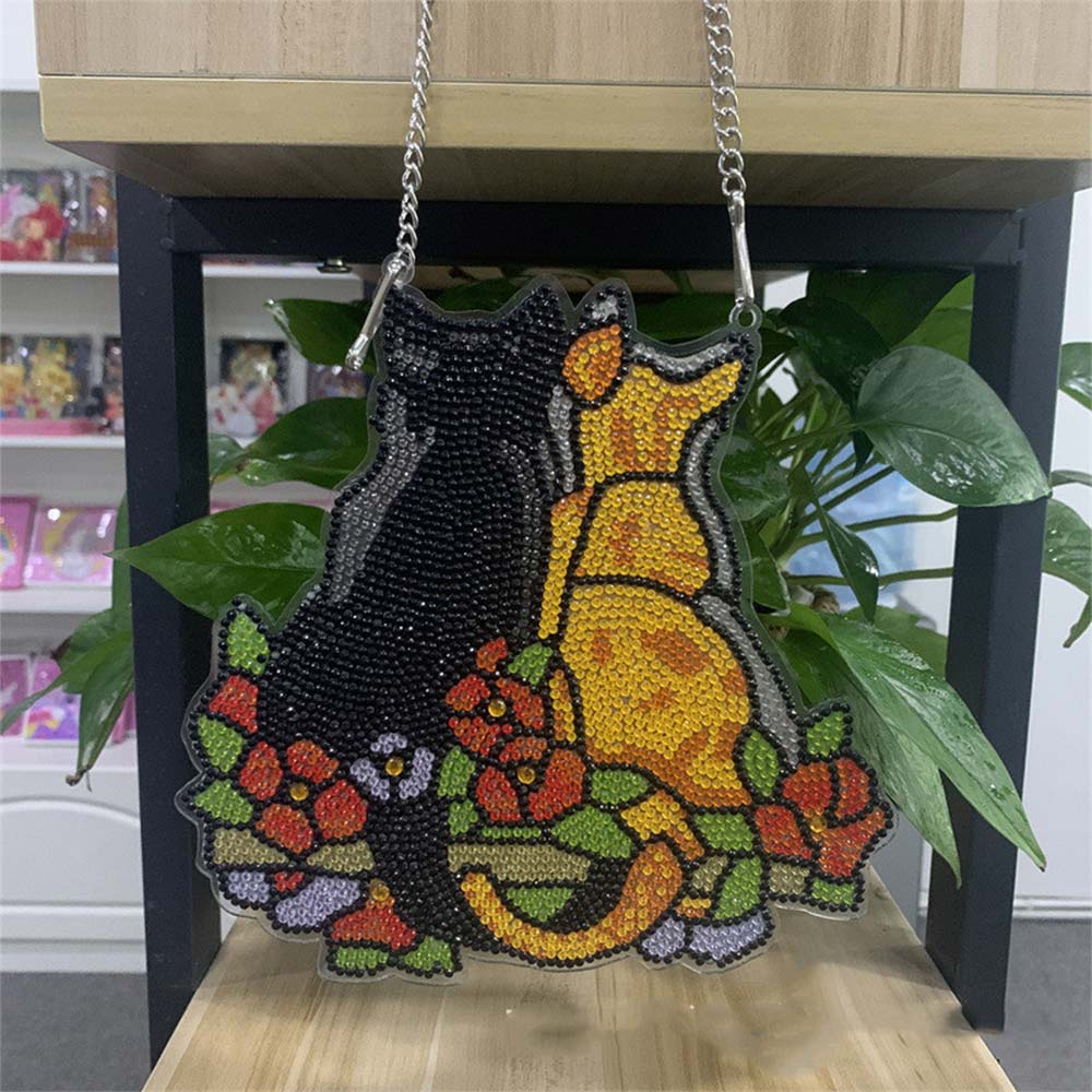 5D Diamond Painting Door Hanger 2 Cats - Image 2