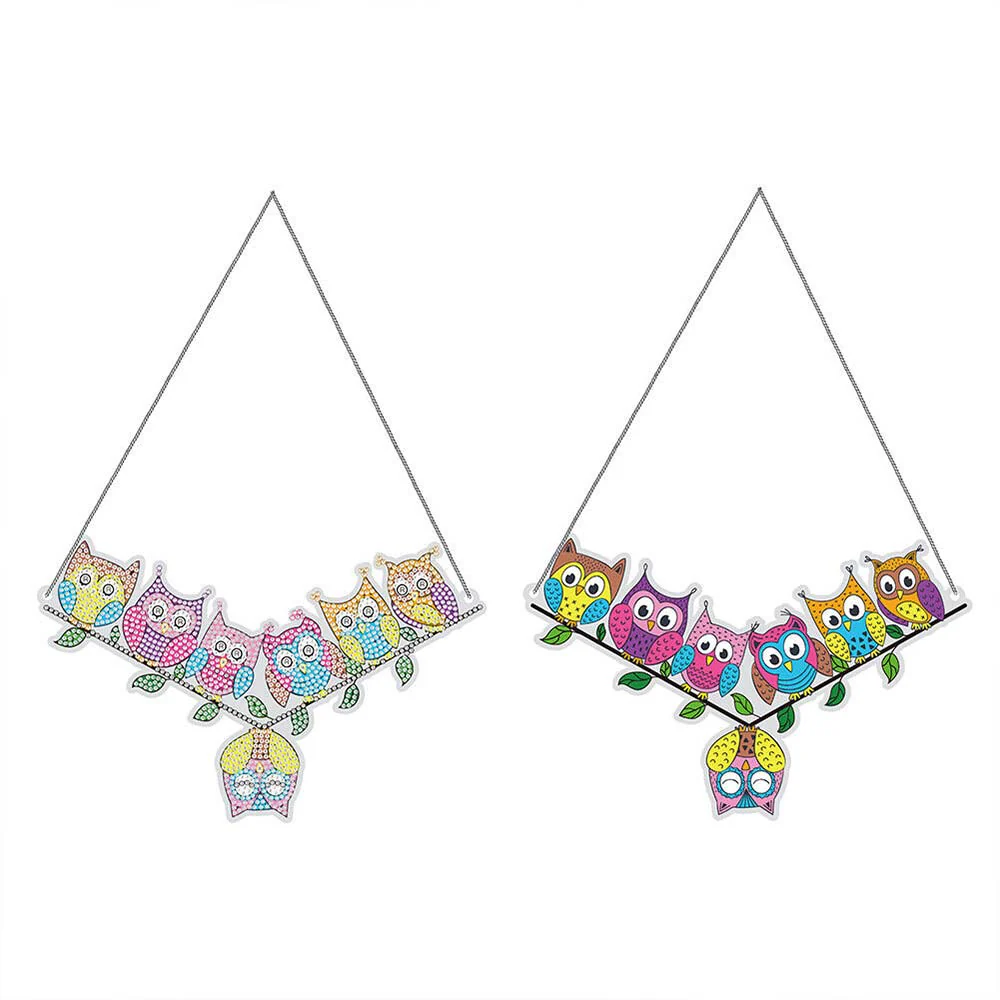 5D Diamond Painting Door Hanger 7 Owls - Image 5