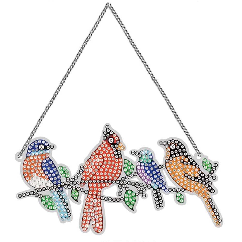 5D Diamond Painting Door Hanger Four Birds - Image 3