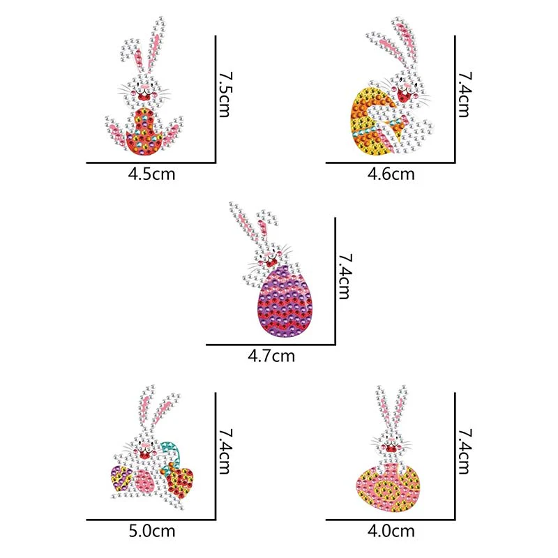 5D Diamond Painting Easter Bunny Set of 3 - Image 2