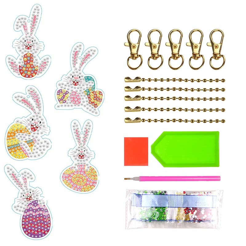 5D Diamond Painting Easter Bunny Set of 3 - Image 3