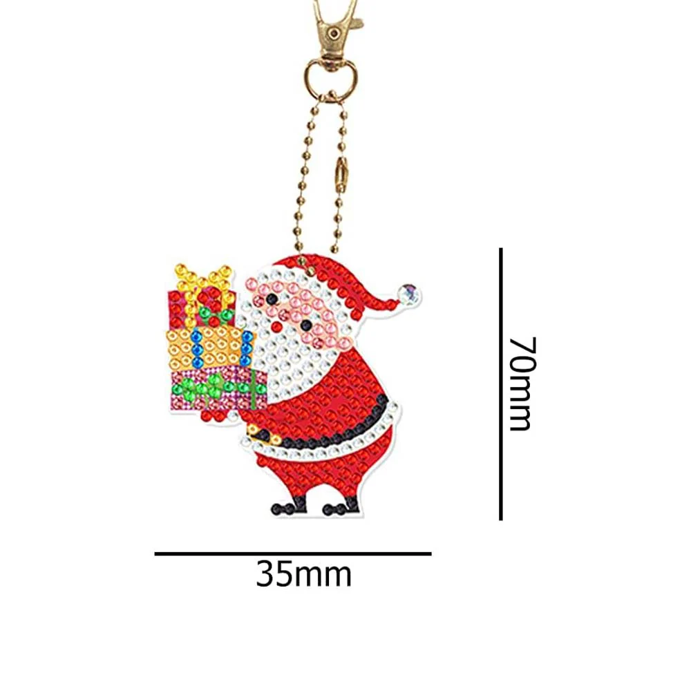 5D Diamond Painting Keychain Christmas 8 Pieces - Image 4