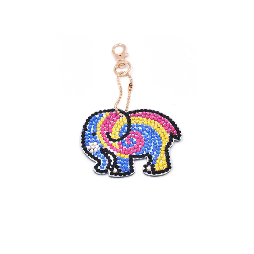 5D Diamond Painting Keychain Elephants 4 Pieces - Image 5