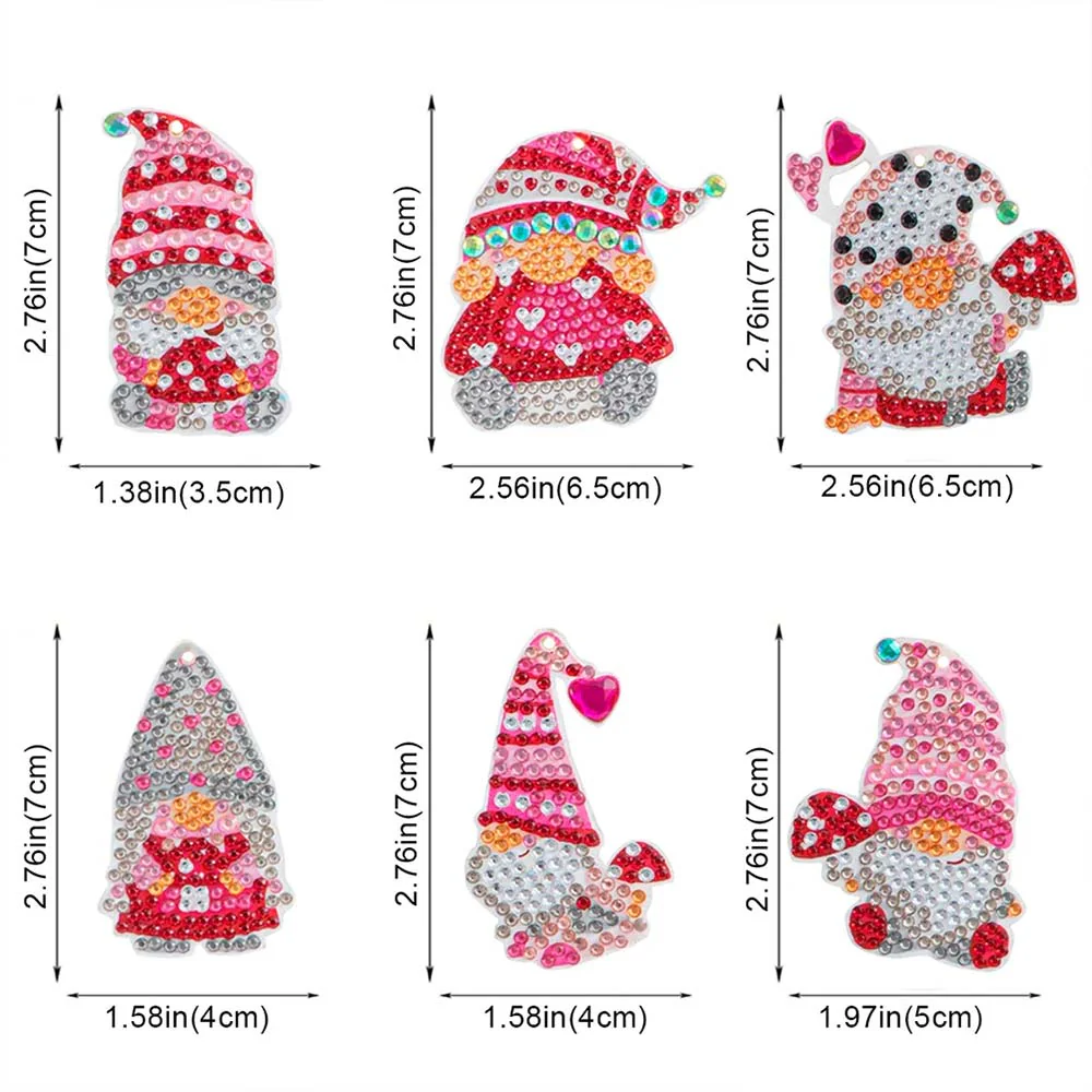 5D Diamond Painting Keychain Gnome with Mushrooms - Image 4