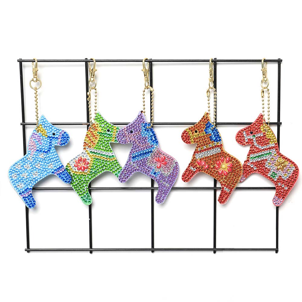 5D Diamond Painting Keychain Horses - Image 2