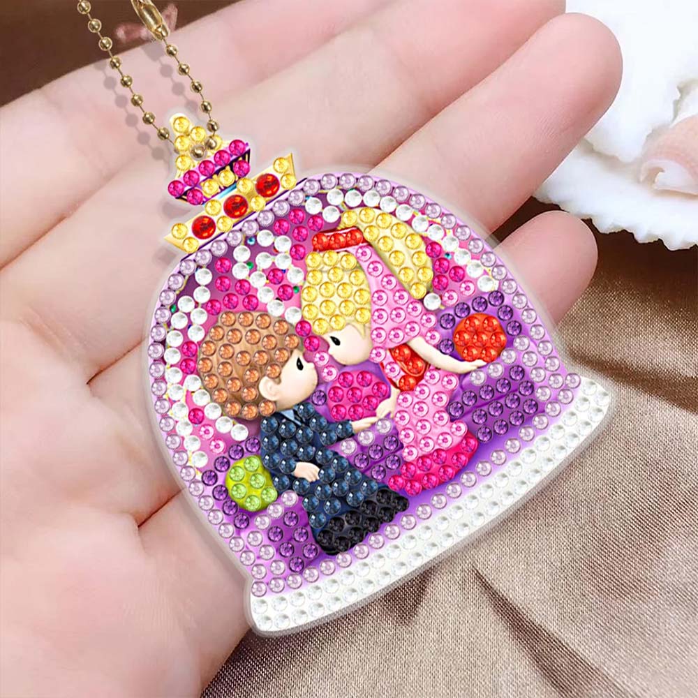 5D Diamond Painting Keychain Love 6 Pieces - Image 2