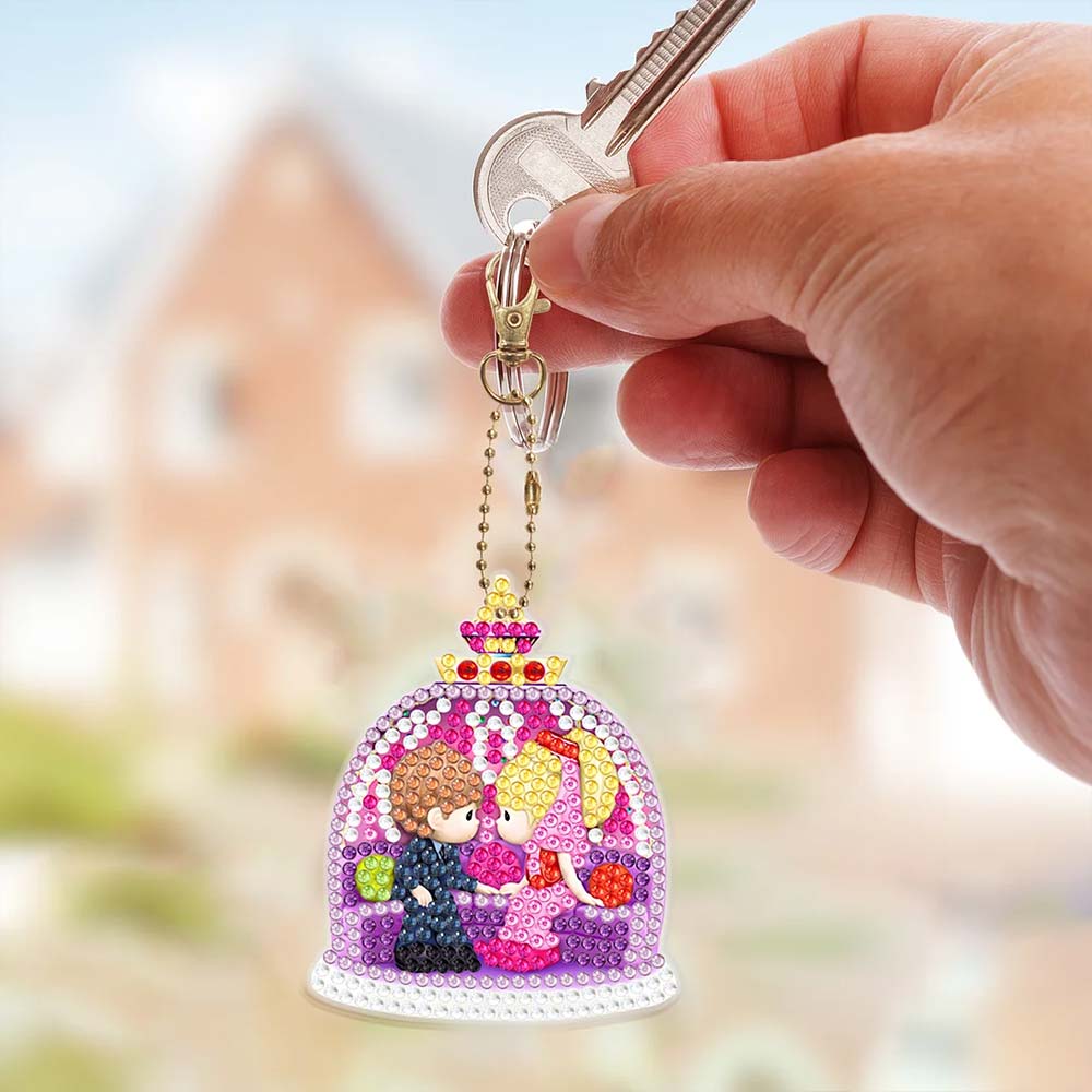 5D Diamond Painting Keychain Love 6 Pieces - Image 4
