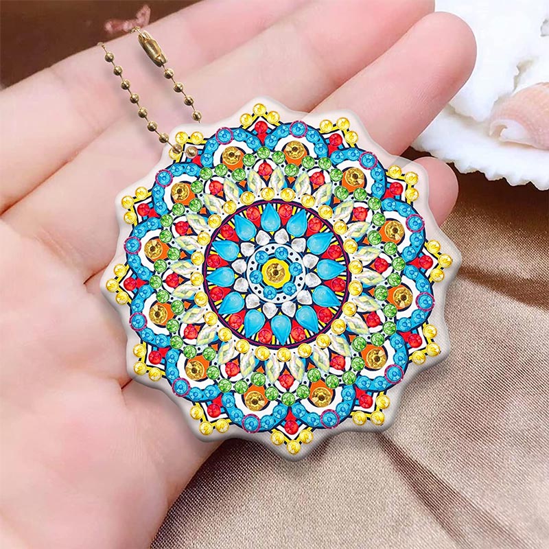 5D Diamond Painting Keychain Mandala 8 Pieces - Image 2
