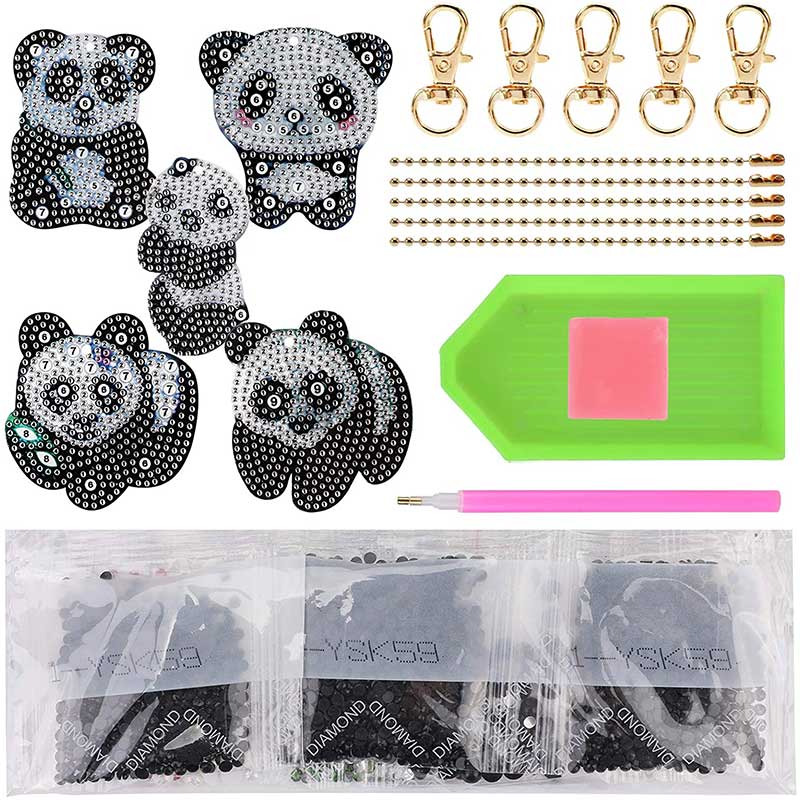 5D Diamond Painting Keychain Panda - Image 6