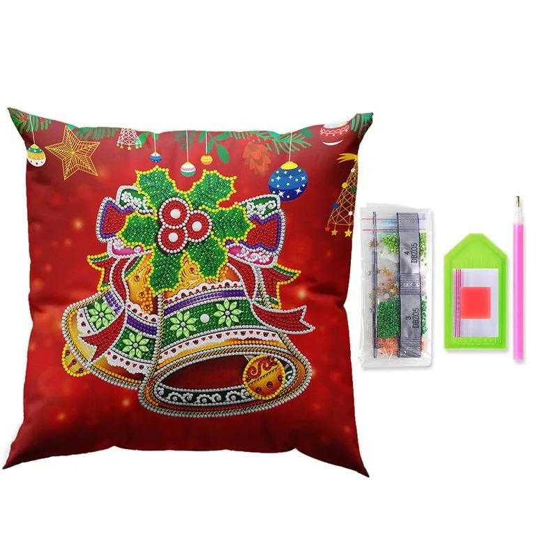 5D Diamond Painting Pillow Cover 30x30cm Bell - Image 3