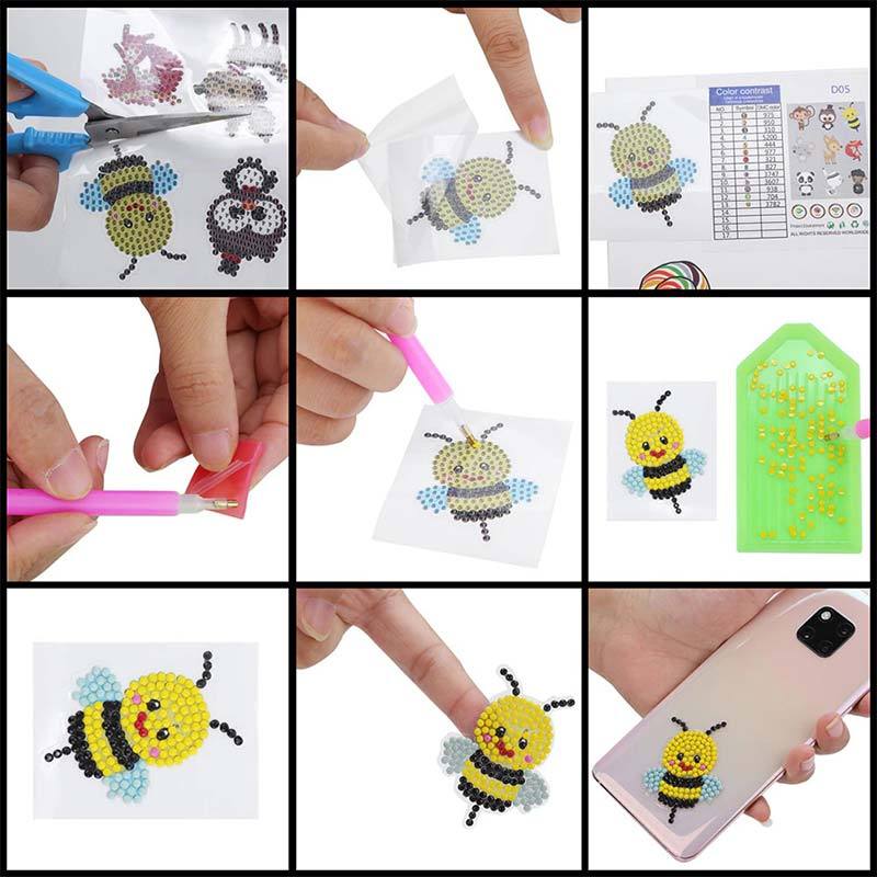 5D Diamond Painting Sticker Set Pandas - Image 7