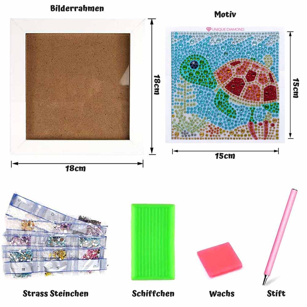 5D Diamond Painting Turtle with Picture Frame - Image 5