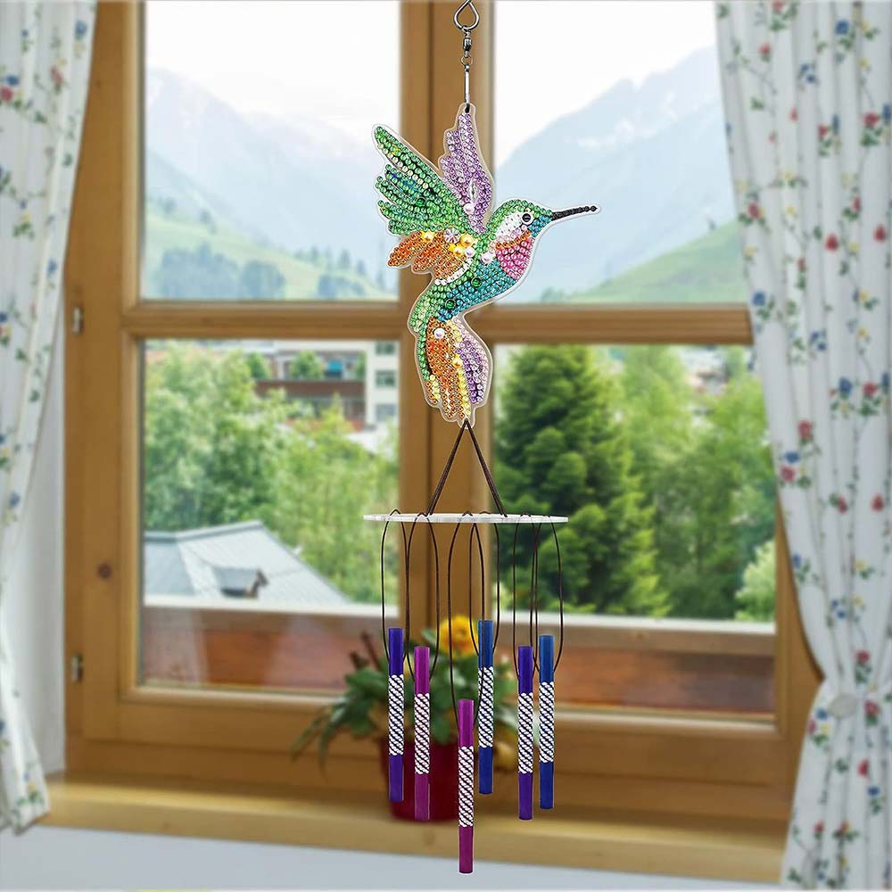 5D Diamond Painting Wind Chime Hummingbird - Image 3