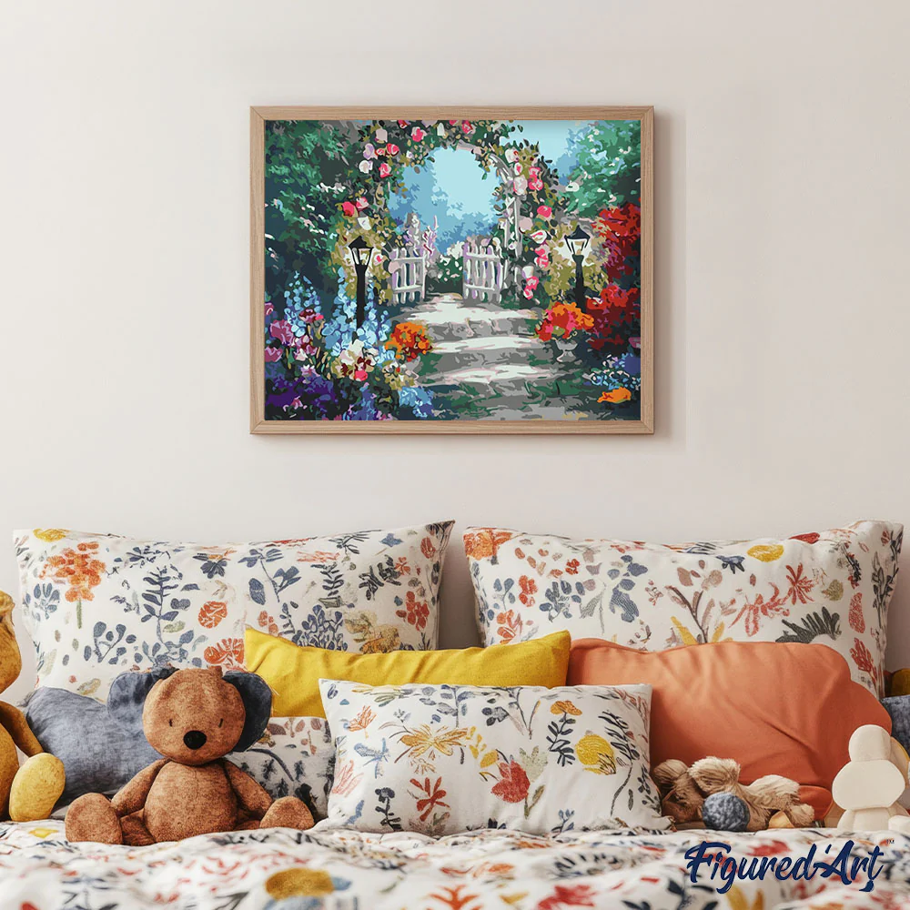 Alley of a flowery garden - Image 3