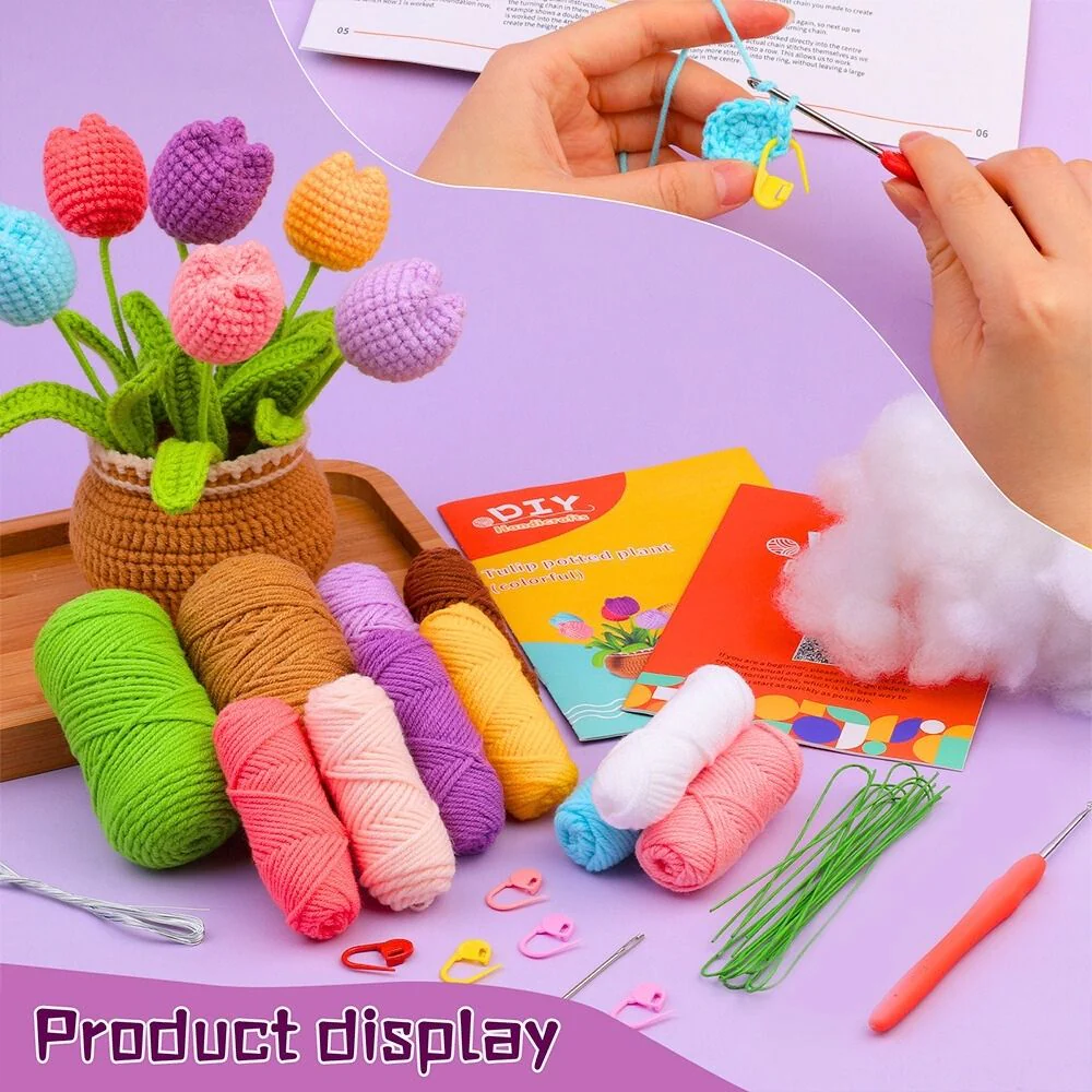 Amigurumi Crochet Kit - Tulip Flowers - Image 3