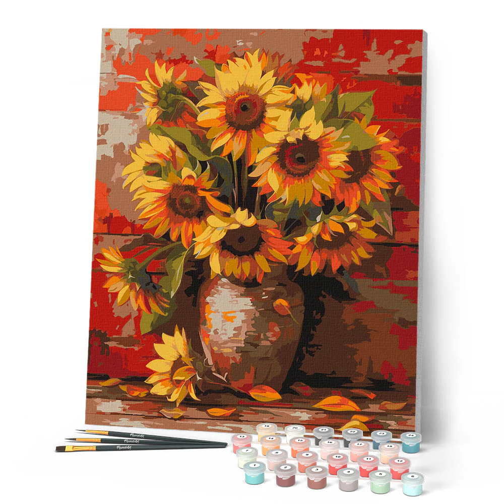 Autumn Sunflowers Vase - Image 2