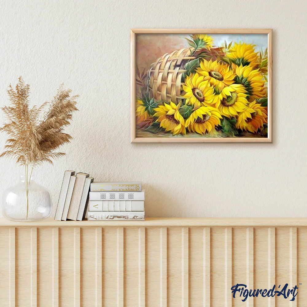 Basket of Sunflowers - Image 3