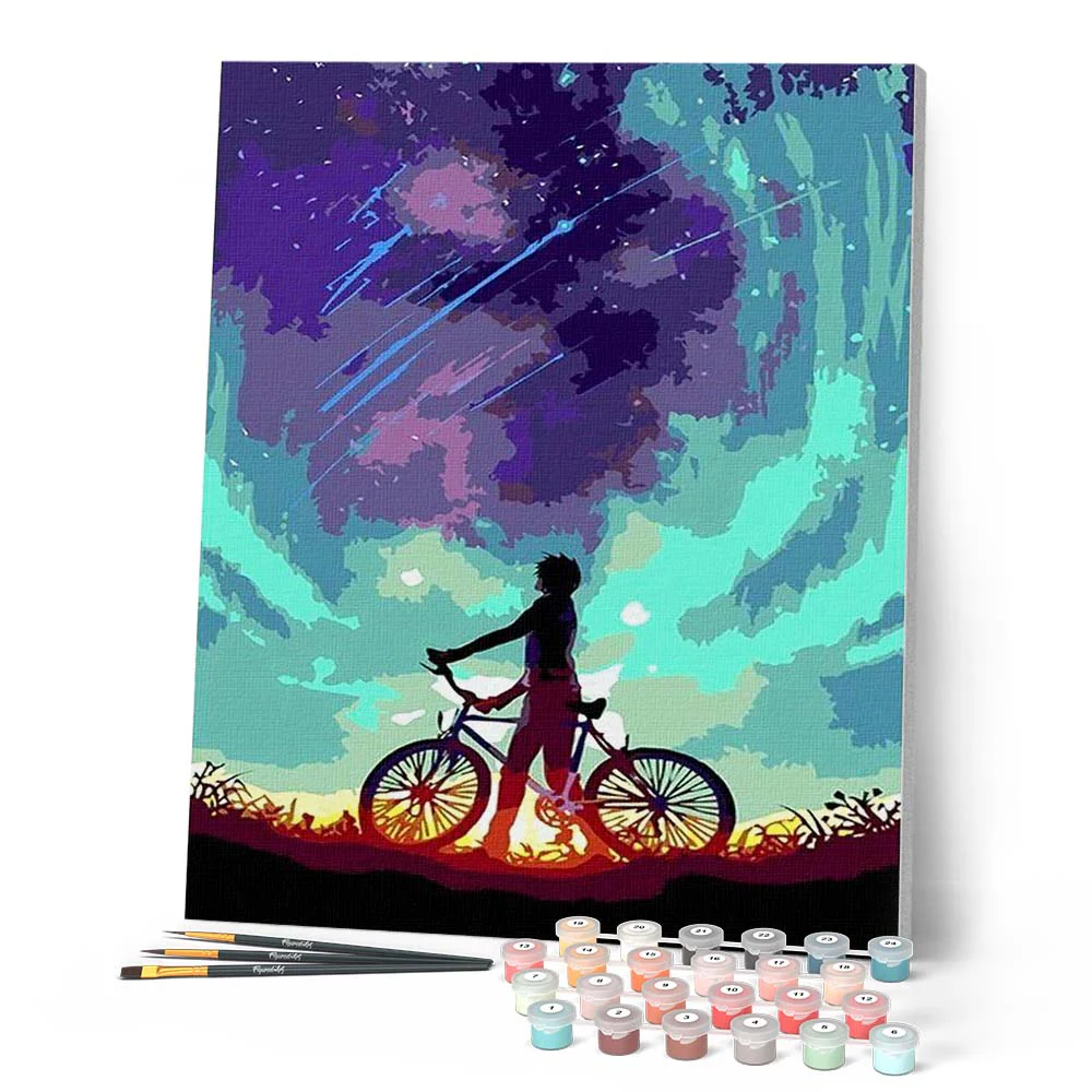Bike and colorful sky - Image 2