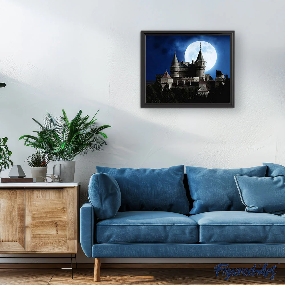 Castle and Full Moon - Image 3