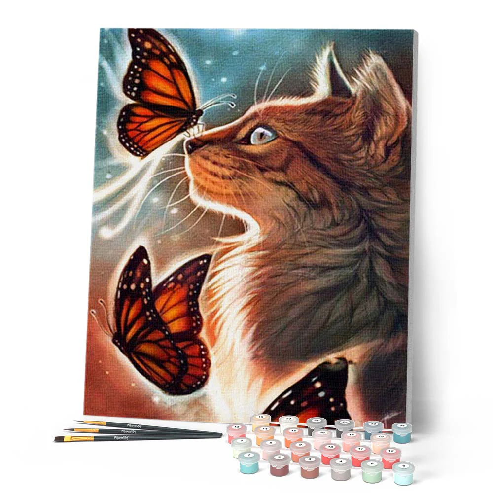 Cat and Butterflies - Image 2