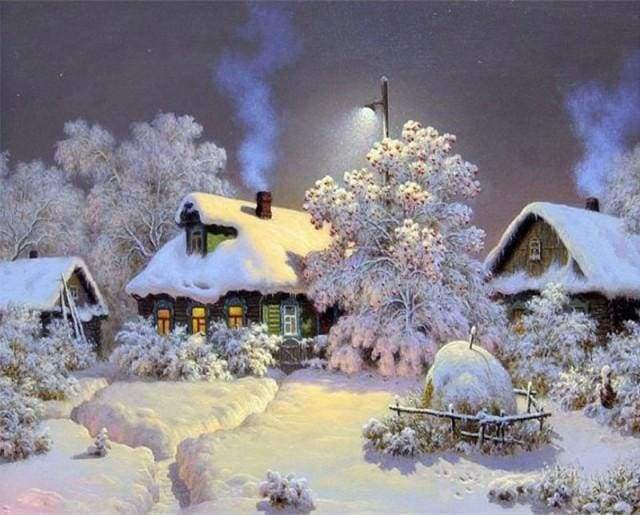 Chalets in the Snow