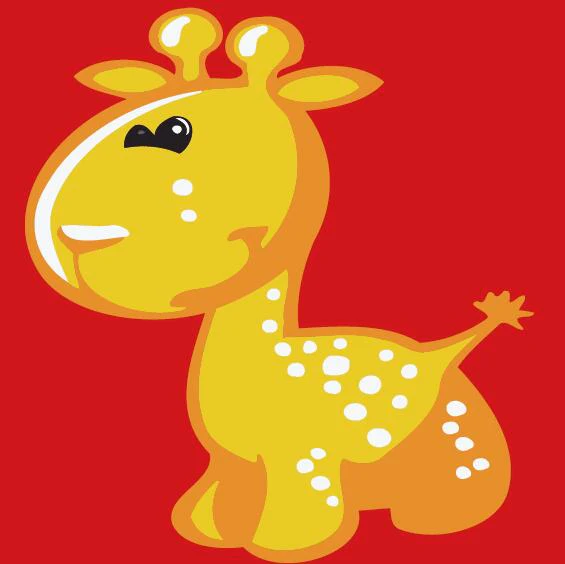 Children Painting kit Giraffe in shape