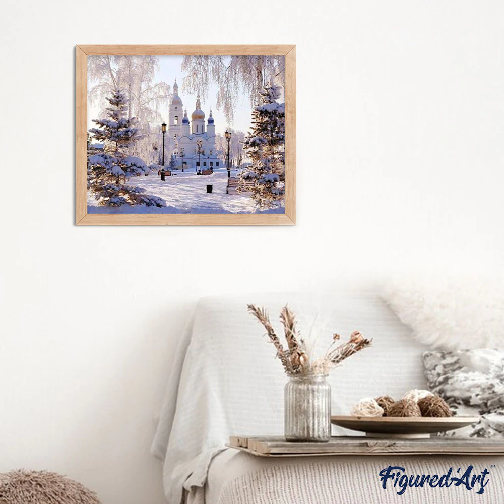Church and Snowy Road - Image 3