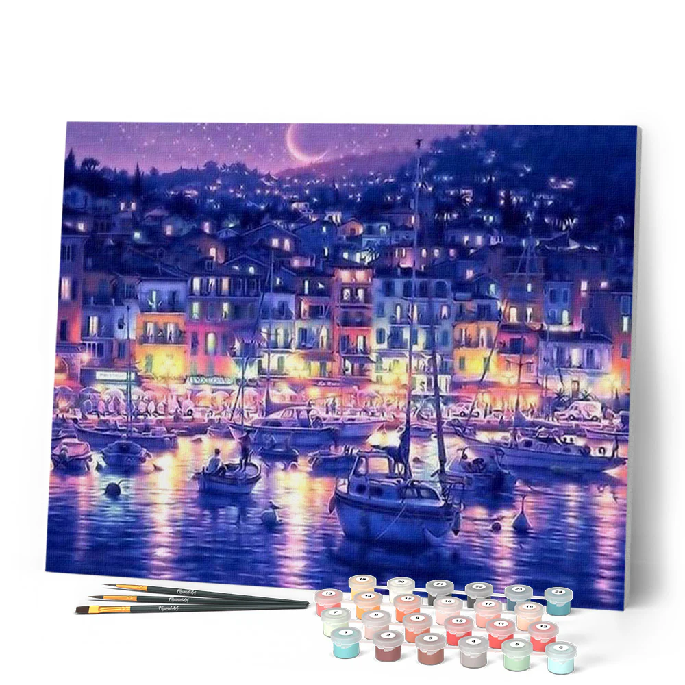 Coastal city at Night - Image 2