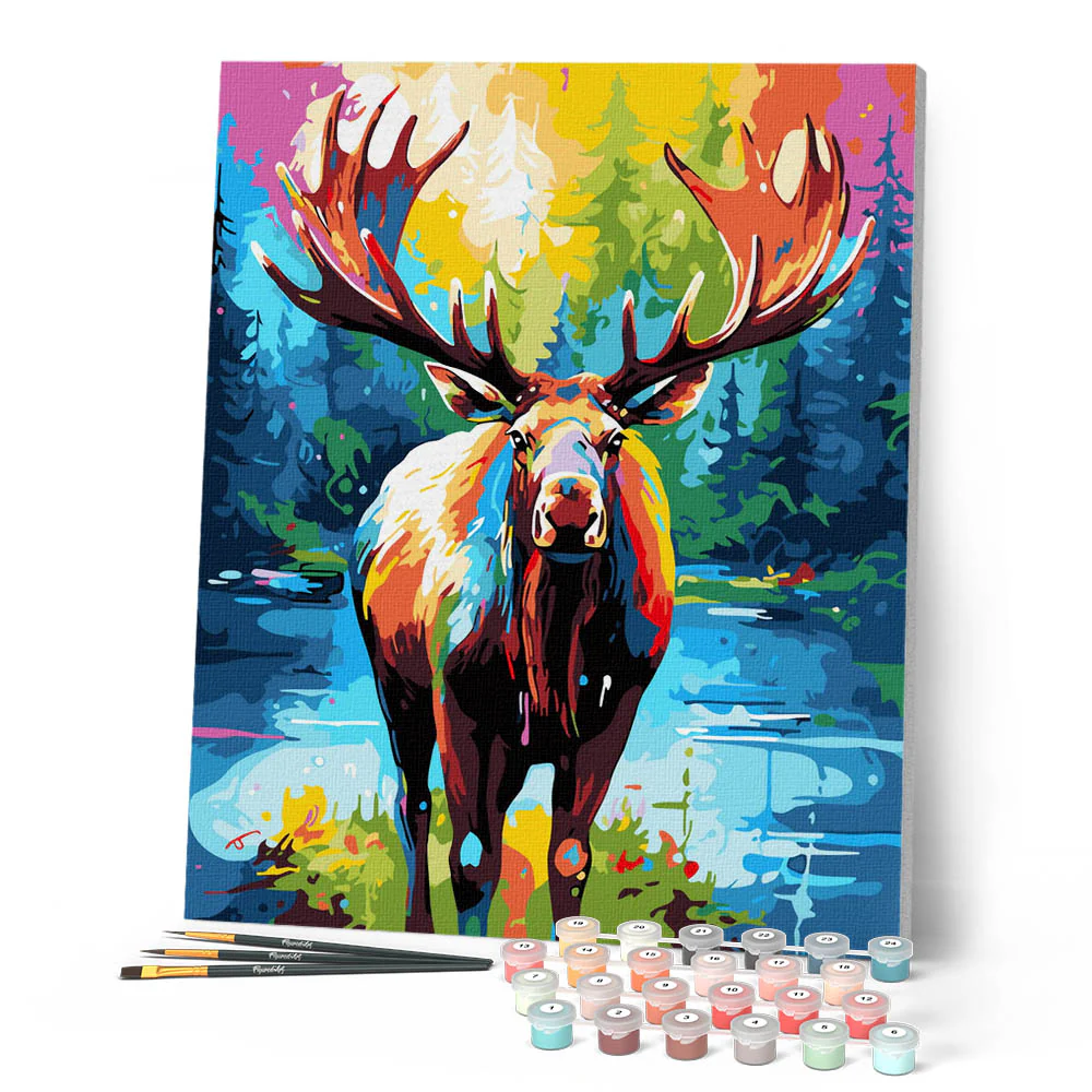 Colourful Abstract Moose - Image 2