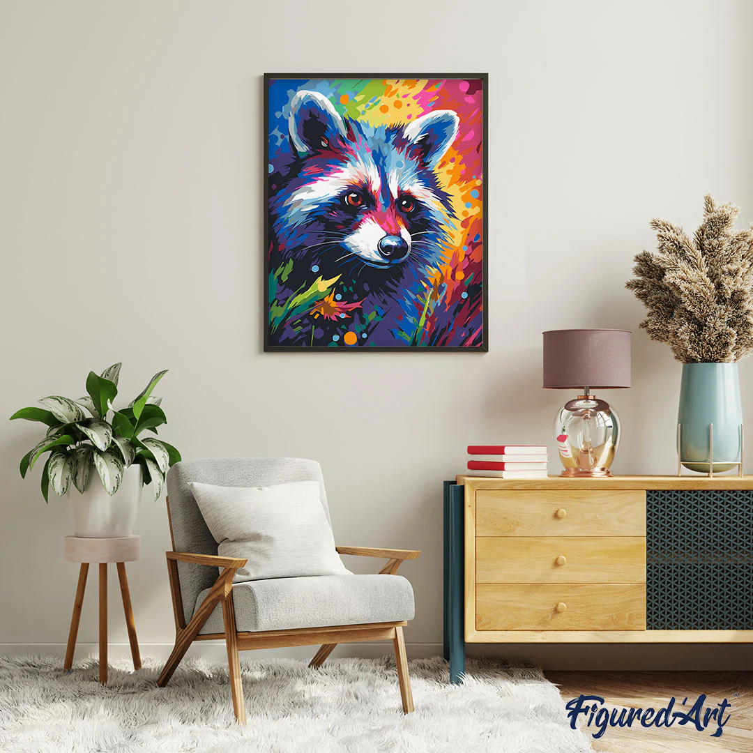 Colourful Abstract Raccoon - Image 3