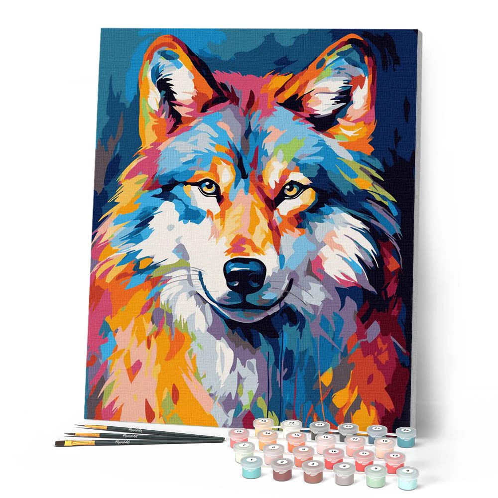 Colourful Abstract Wolf - Image 2