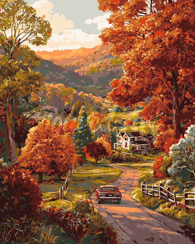 Country Road in Autumn
