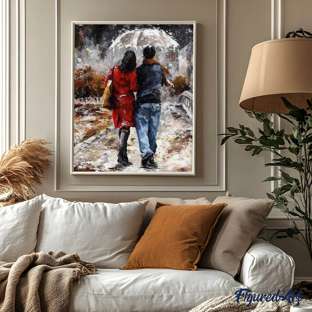 Couple walking under the rain - Image 3