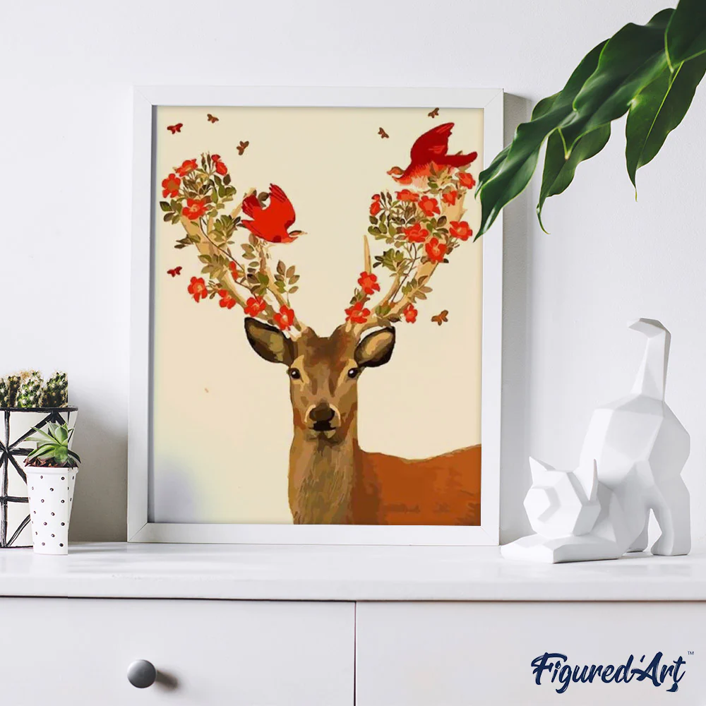 Deer and Birds - Image 3